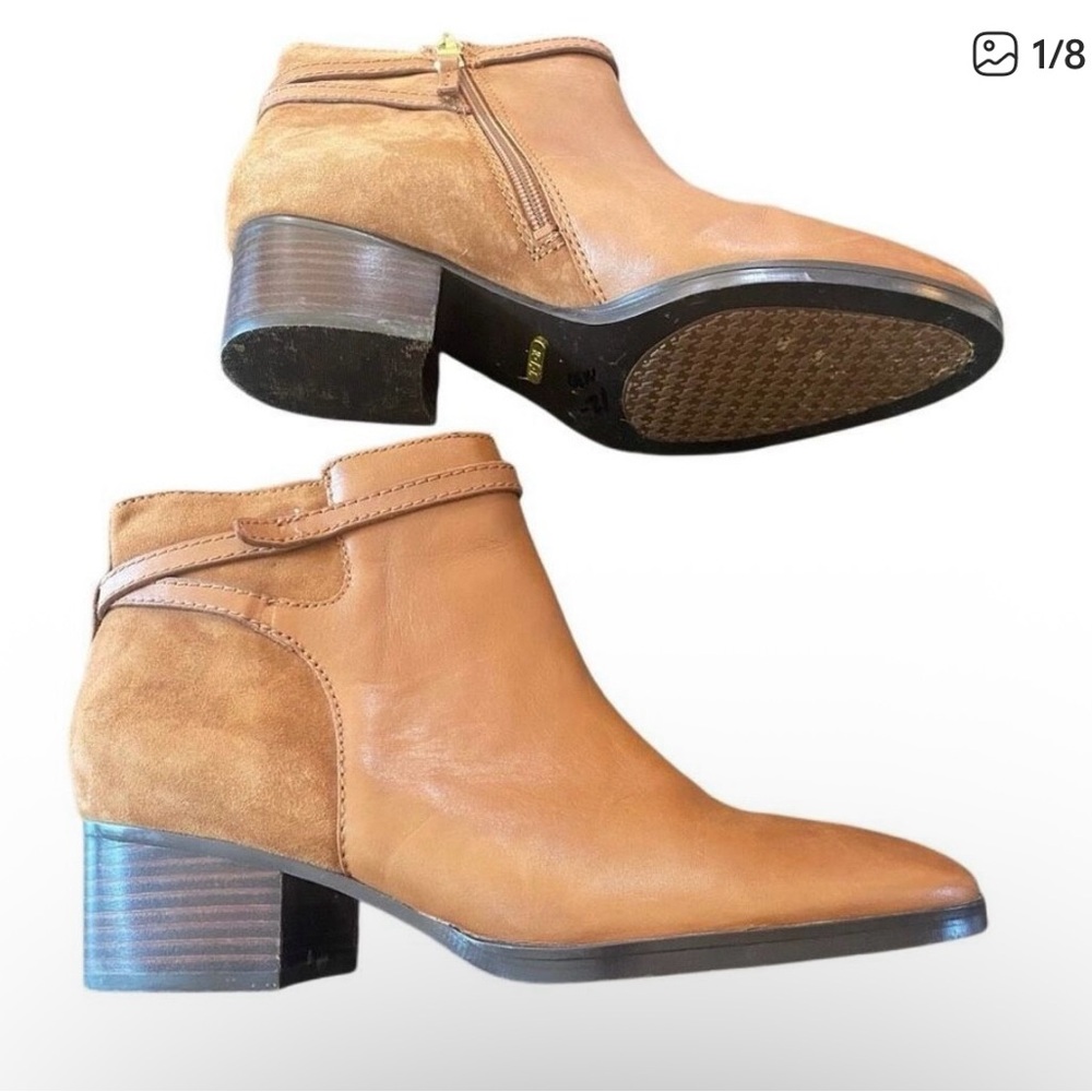 Lauren Ralph Lauren Damara boot caramel color size 8b 100% leather upper